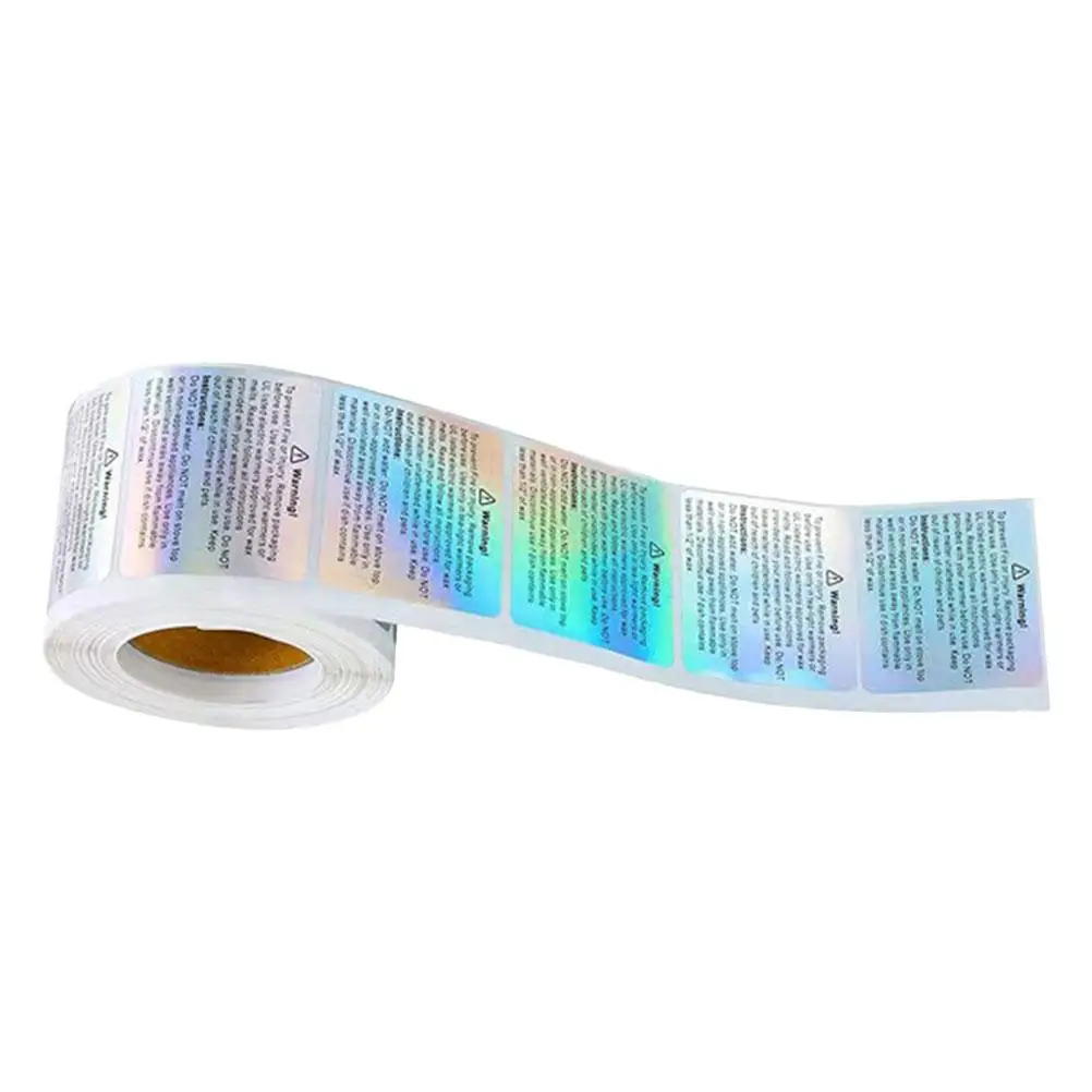 Wax Melt Warning Label Labels Sticker Canned Stickers Jars for Making Candles