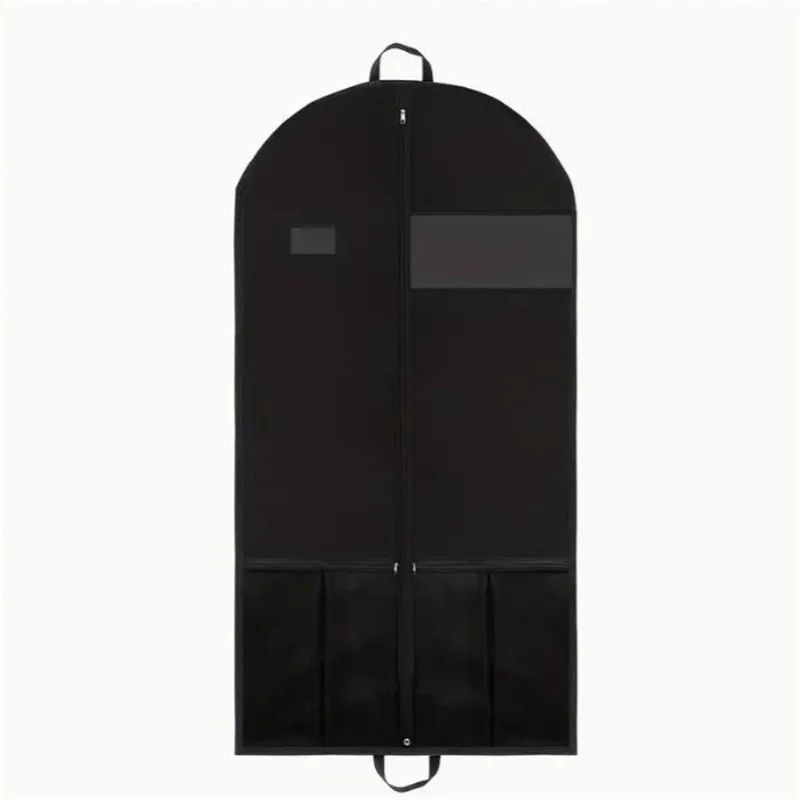 

1pc Heavy Duty Garment Bag W/Pocket For Dresses And Coats Garment Dust Cover Travel And Storage With Zipper Storage Bag