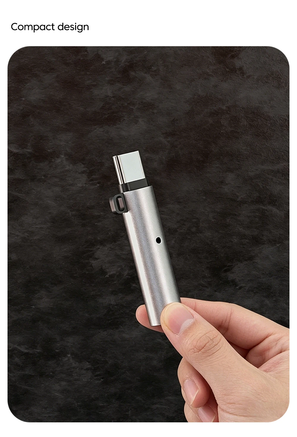 Typ-C Gehäuse Tragbare Luftpumpe Zigarettenanzünder Mini Luftblas-Zigarettenanzünder Outdoor Sicherheits-USB-C-Adapter für iPhone 17 – Detail 5