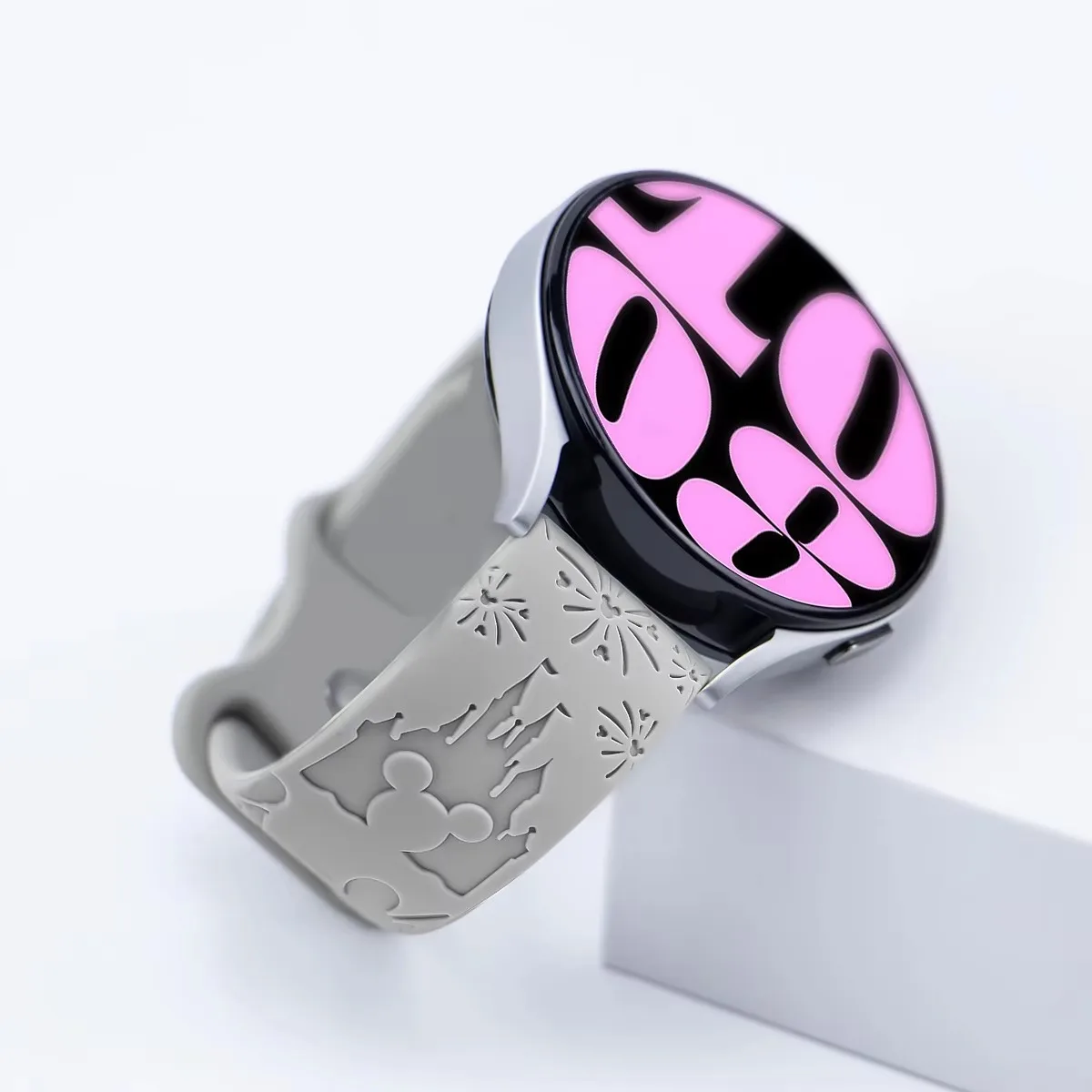 20mm Castle Floral Engraved Band for Samsung Galaxy Watch 7 6 5 4 Silicone Cute Fancy Sport Strap for Watch 5 Pro/Active 2 image 3