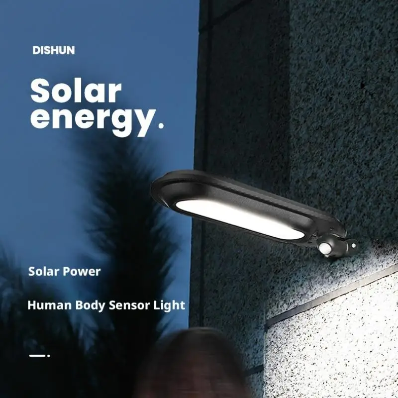 Solar Wall Lamp Rotating Angle Outdoor Waterproof Human Body Sensing LED Courtyard Intelligent Sensing Lighting Street Light