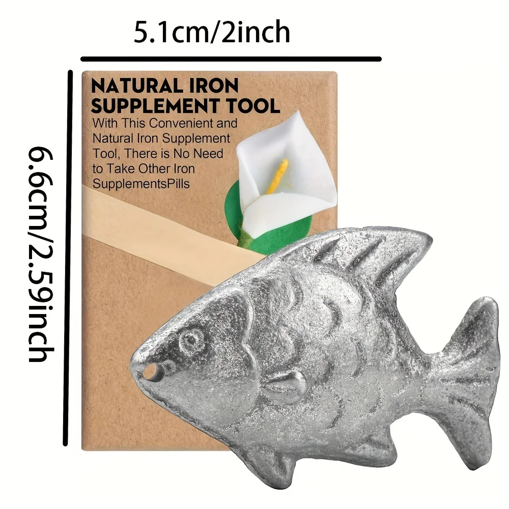 Iron Fish Cooking Tool to Add Original Iron Supplement to Food and Water, Iron Supplement Tool for Iron Deficiency Vegetarians,