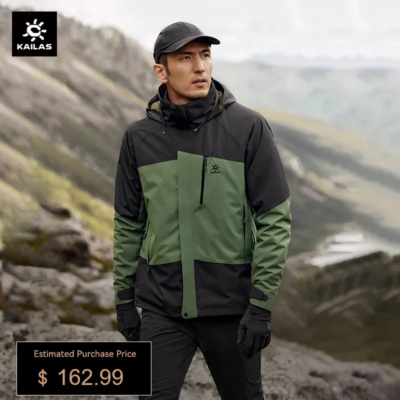 

KAILAS 3 In 1 Outdoor Jackets Fleece Warm for Men Windproof Waterproof Windbreaker Outdoor Sports Hooded Charge Coats KG2331107