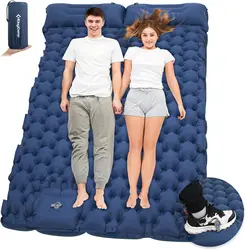 Inflatable Sleeping Mattress with Pillow, Air Mat, Camping Tent, Outdoor Sleeping Pad for Travel, Backpacking, Hiking