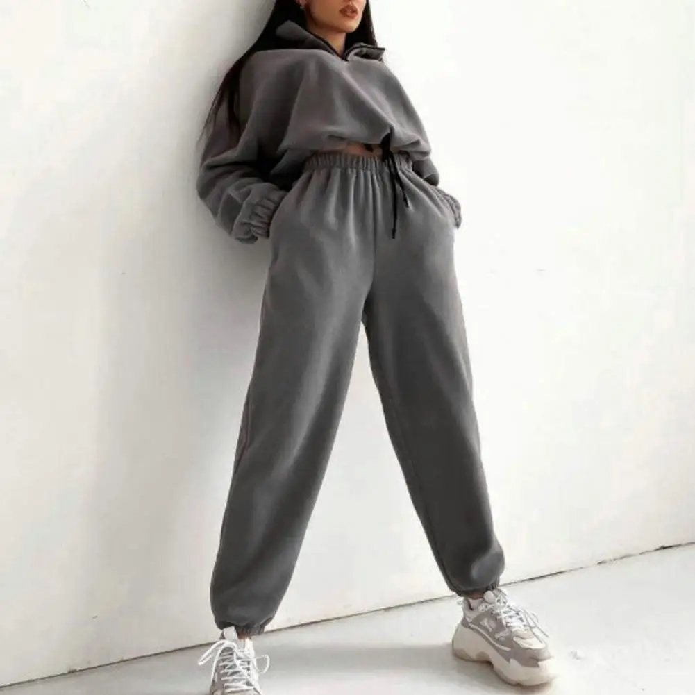 Spring 2023 Women\'s Winter Tracksuits Hoody Track Suit Hoodies and Pants Oversized Sportswear Two Pieces Set