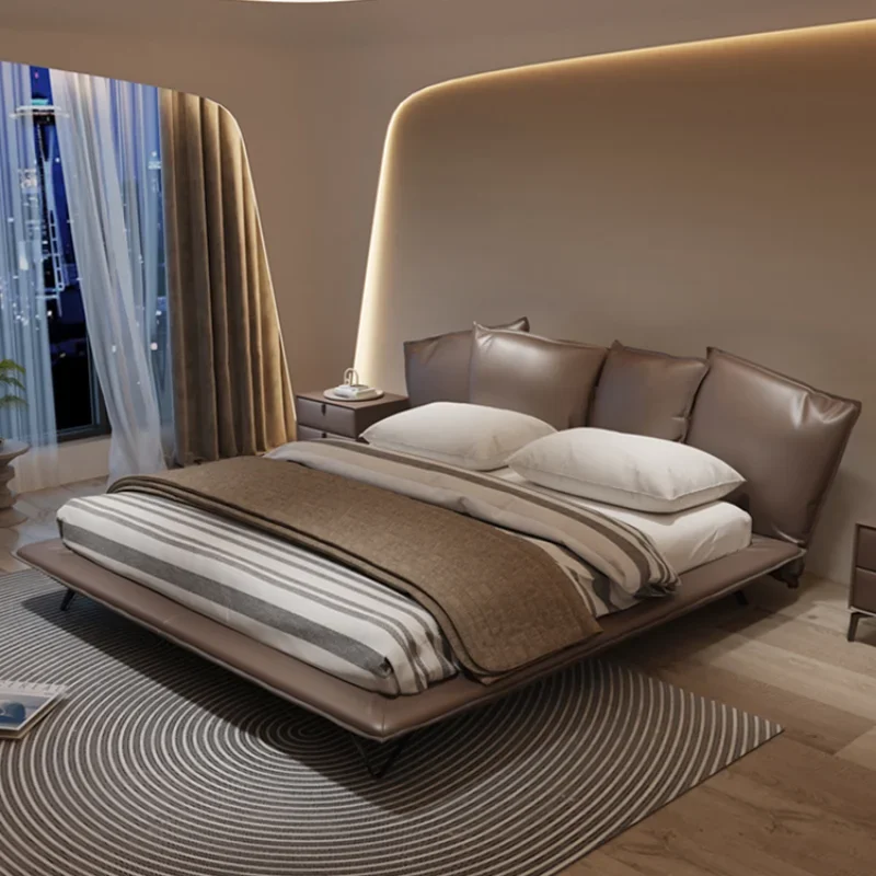 Simple Large Cute Bed Frame Designer Luxury Human Modern Double Bed Frame King Size Muebles Para Dormitorio Nordic Furniture
