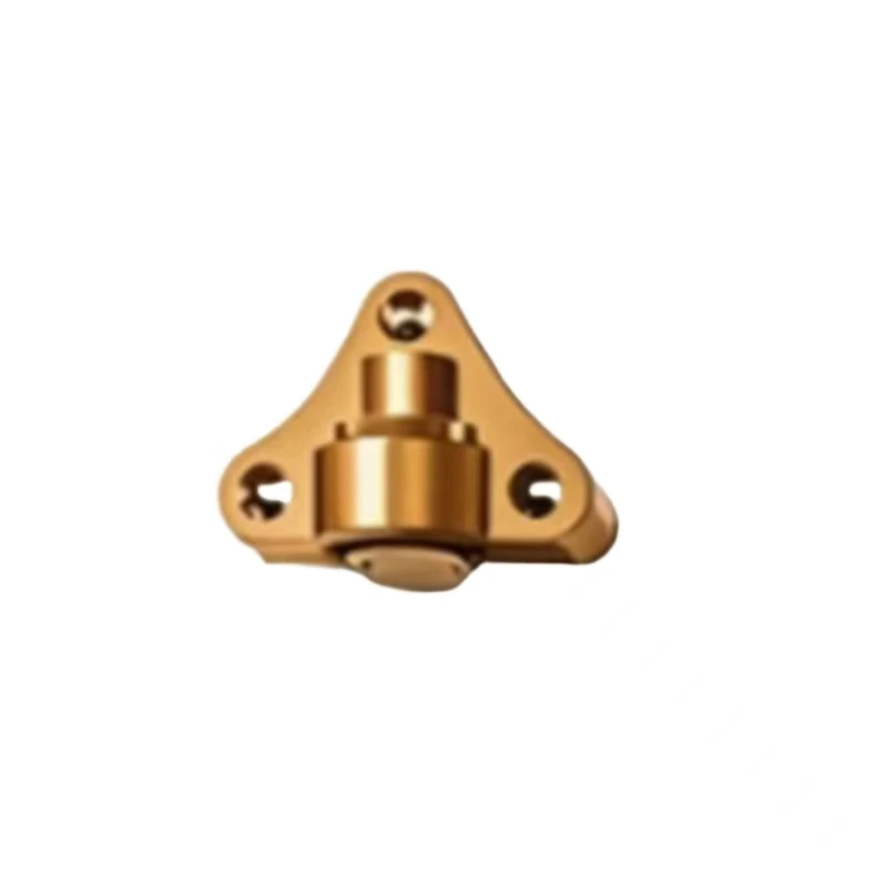 Copper alloy precision CNC machined triangular flange connector multi-screw hole mechanical connection triangular bracket
