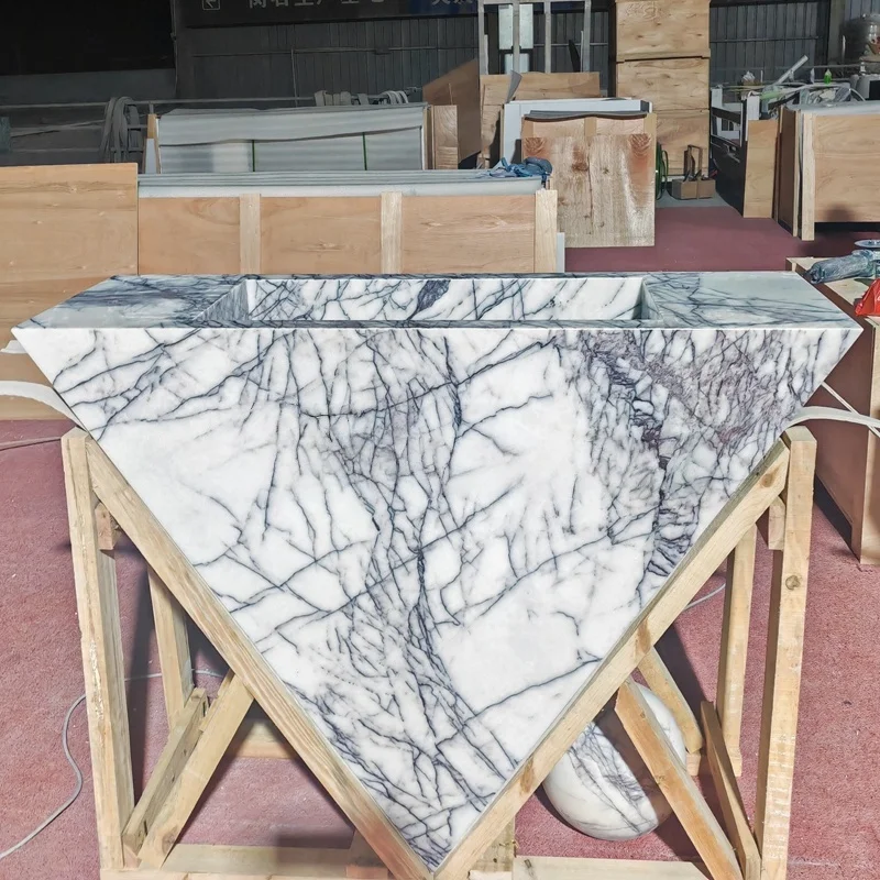 Modern Platinum Marble Sink Luxury Vanity Basin Bathroom