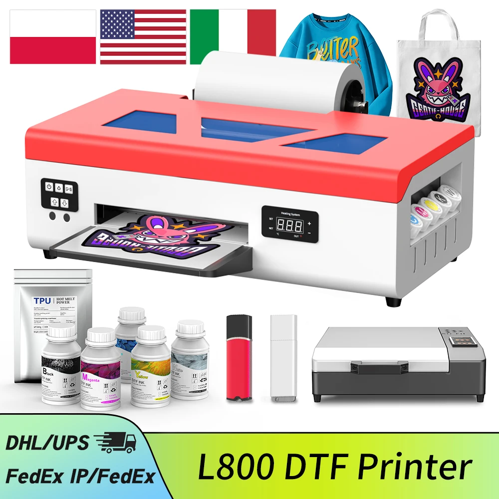 

Принтер L800 DTF для печатающей головки Epson L805, формат А4, для переноса изображений на футболки, сумки, индивидуальный пошив одежды, для малого бизнеса