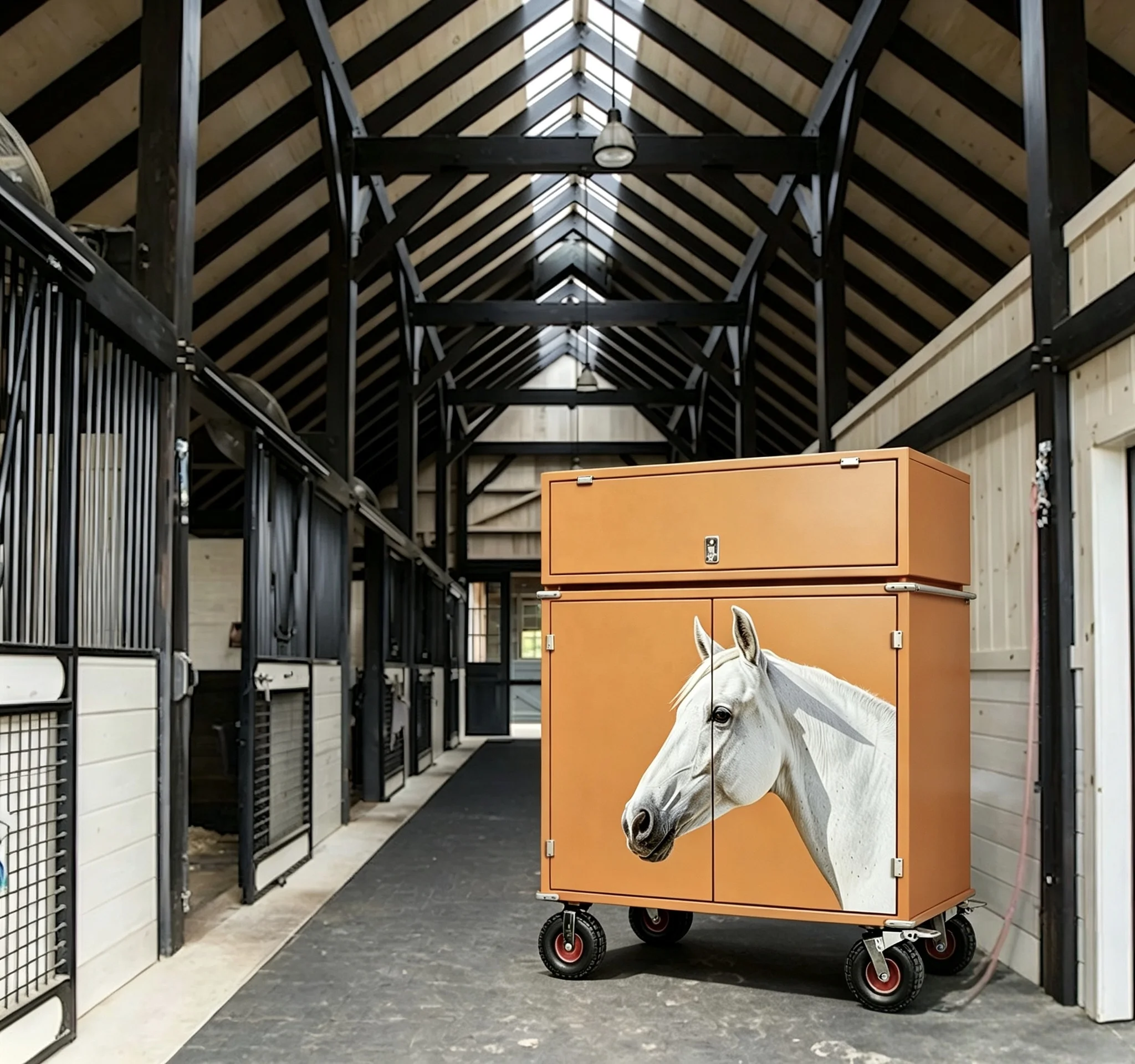 High Quality Customized Steel Horse Tack Box Portable Tack Trunk Locker Stable Cabinet