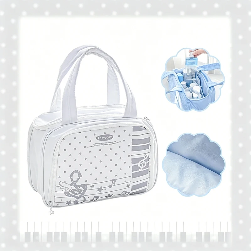 Stand-Up Makeup Storage Bag,Multi-Compartment Toiletry Cosmetic Organizer Pouch,Portable Travel Handbag,Large Capacity Portable