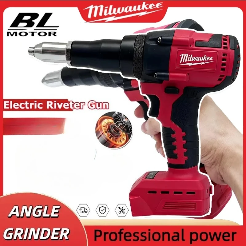 

Milwaukee 4,8 мм беспроводной бесщеточный заклепочный пистолет электрический заклепочный пистолет автоматический заклепочник со светодиодной подсветкой для батареи 18 В