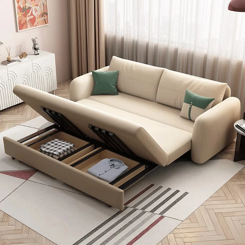 Multifunction Electric Sofa Bed Modern Originality Design PU Leather Reclining Sofas Futon Foldable Furniture Divano Letto FYRS image 4