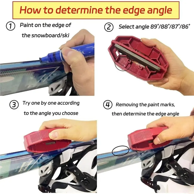 Edging Tools Set-Ski/Snowboard Edges Tuning Kit, Portable Edges Sharpener& Side Edges Tool(1Set)