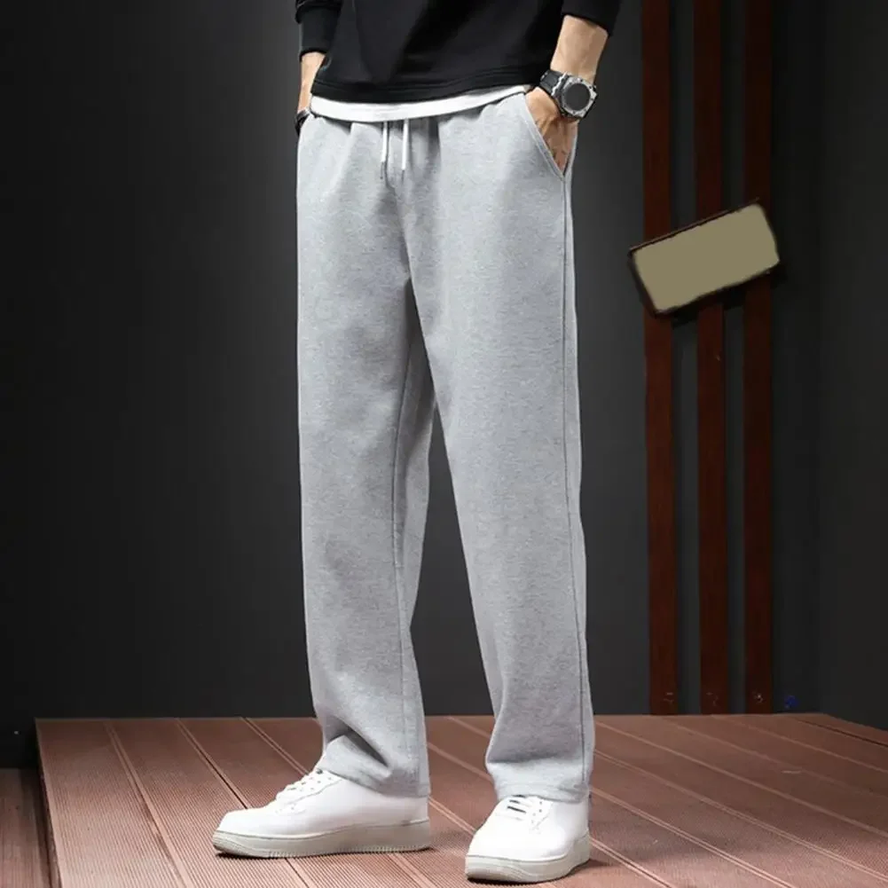 

Men Sweatpants Straight Fit Joggers Loose Drawstring Sports Pants Autumn Men Jogger Pants Casual Long Trousers Tracksuit