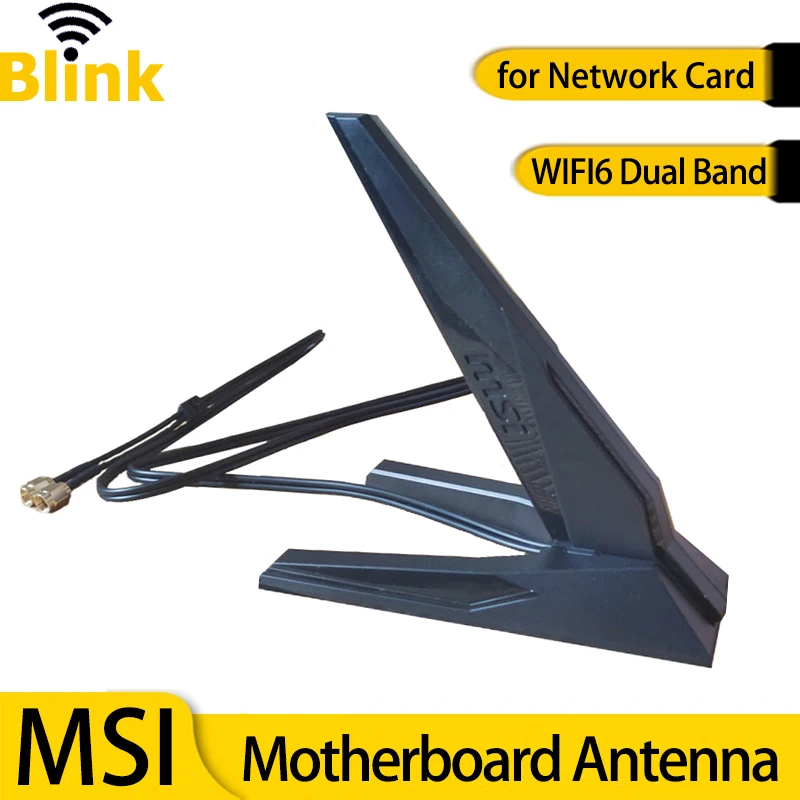 MSI Original Motherboard Antenna 2T2R WIFI6 Dual Band Mobile Antenna Support Various Models Wireless Network Card RP-SMA