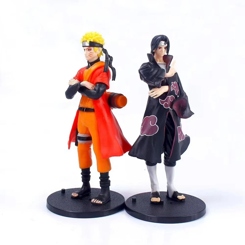 18CM 1Set/6 pezzi Anime Figure NARUTO Series Uzumaki Naruto Live Version Standing Model Toy Gift ornamenti Desktop