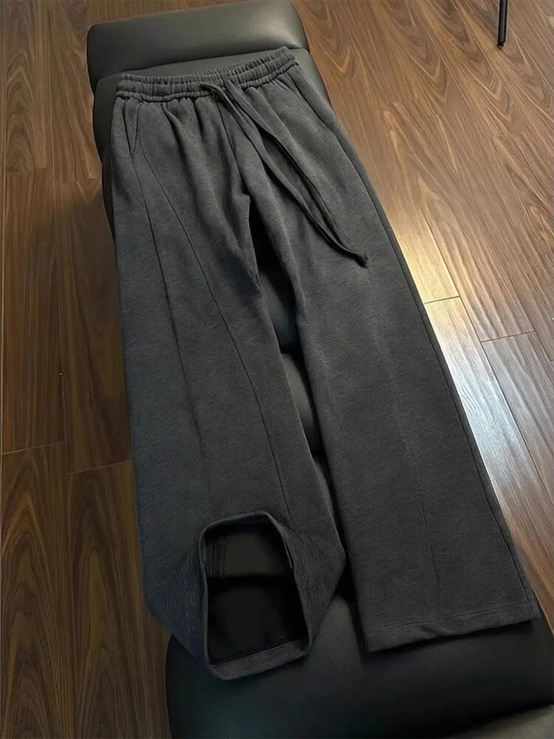 

American Style Heavyweight Curved Blade Men's Sweatpants Spring High-End Feeling Old Money Style Straight Casual Sports Long ...