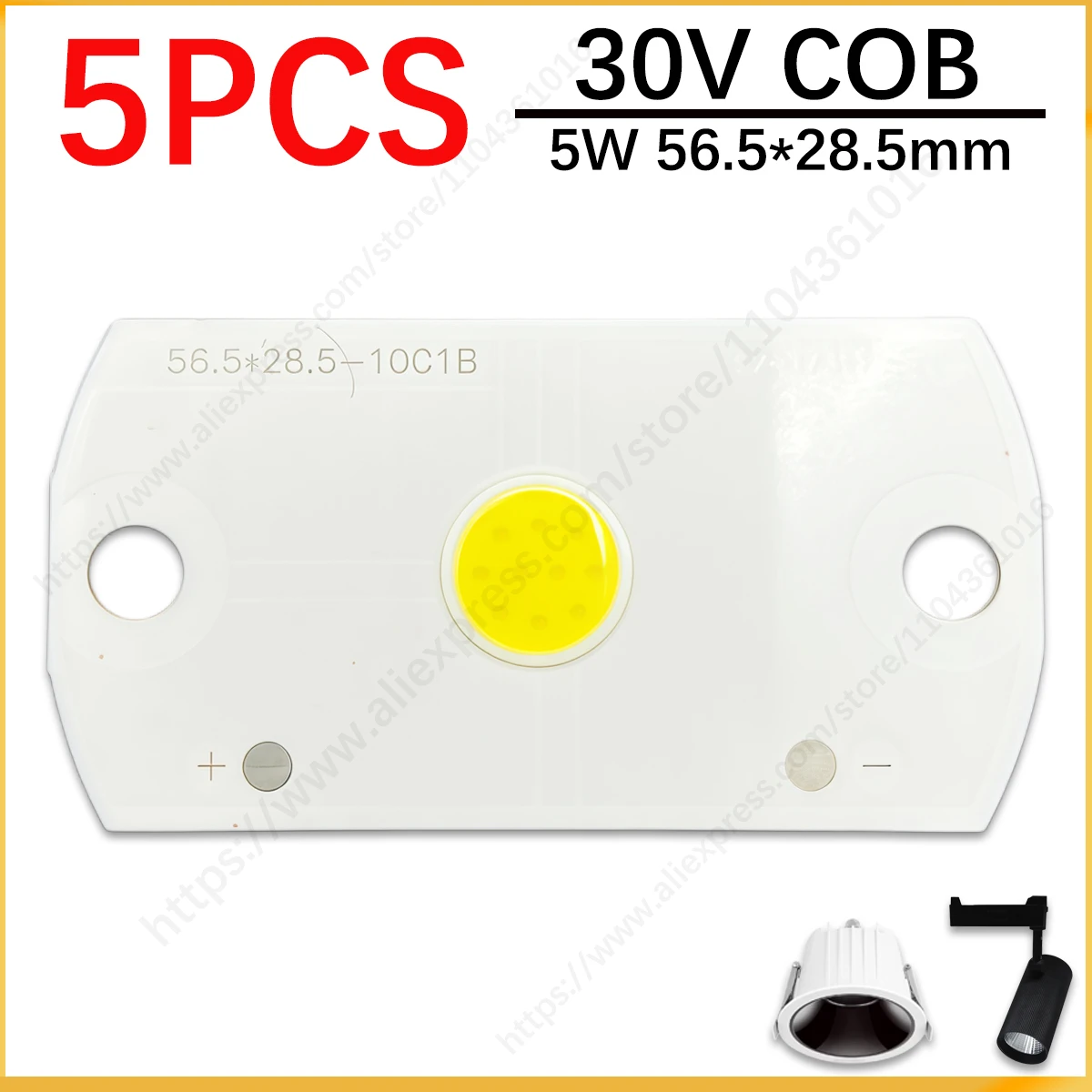5-50PCS High Power 5W LED Chip 150ma DC30V COB Diode for Flood Light Spot Light Bulb DIY