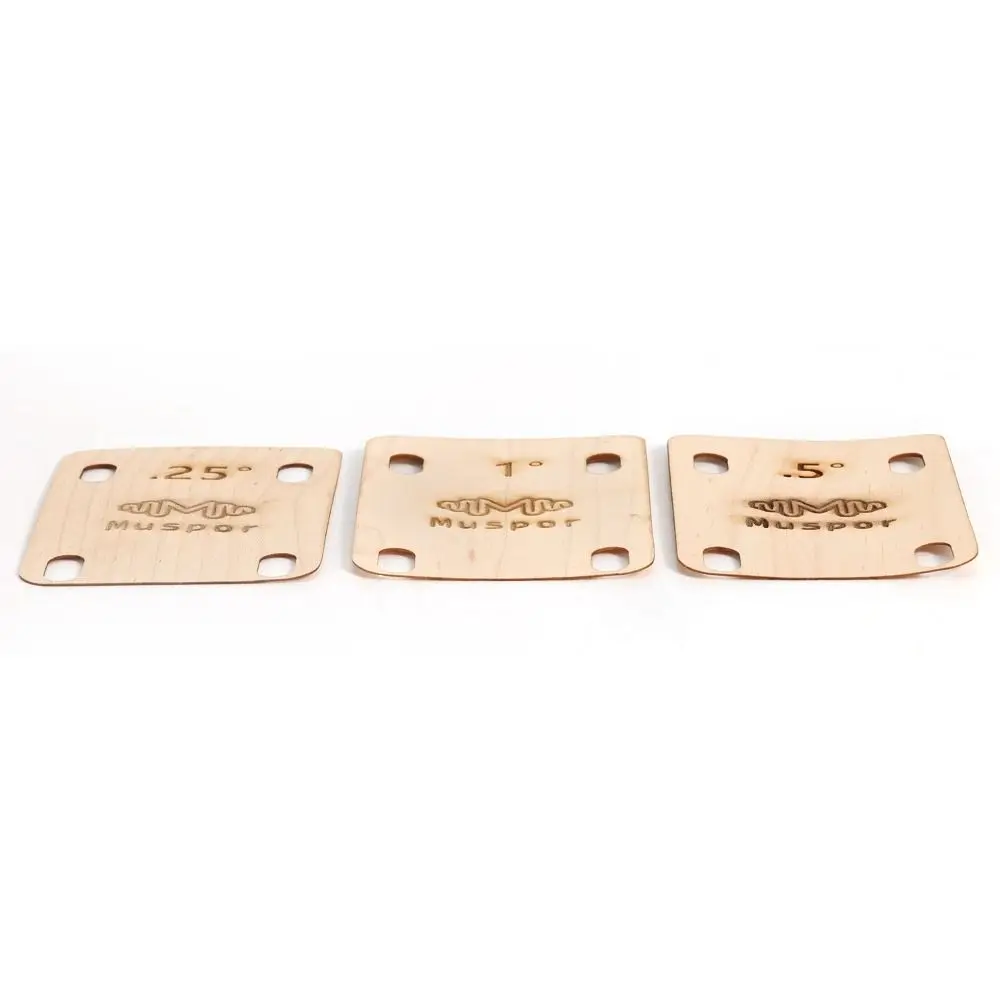 3 Pcs 0.25 0.5 1 Degree Guitar Neck Shims Maple Plate Thickness Guitar Maple Plate Solid Protection Wood Guitar Neck Shim