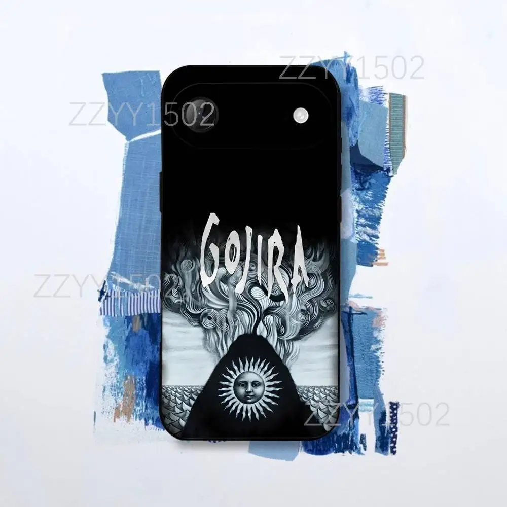 Coque de téléphone Band G-GojiraS Mea Culpa pour iPhone 17,16,15,14,13,12,Pro,Max,Plus,E,SE4,Air,Mini coque Funda noire