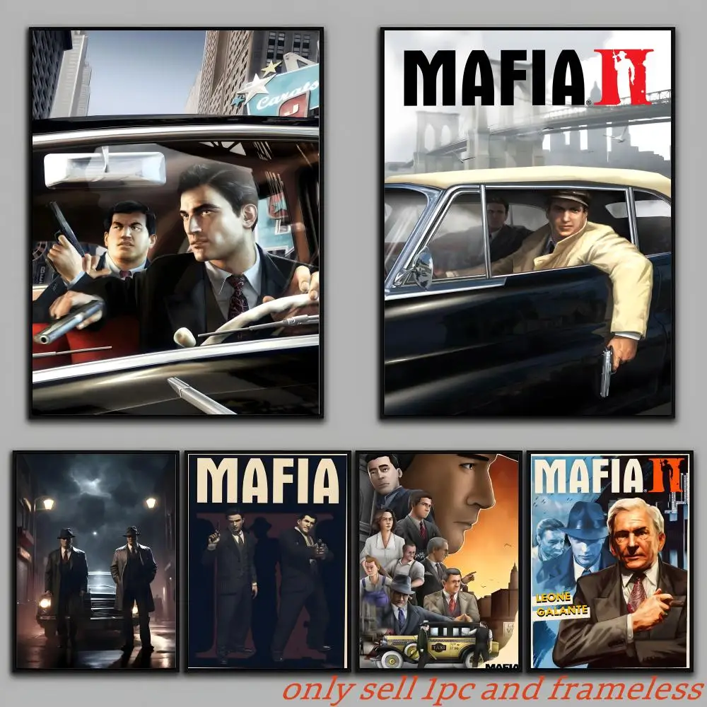 M-Mafia-Of American Gangster Game Poster Painting Prints Wall Art Picture Film Room Home Bar Cafe Decor Home  Mural