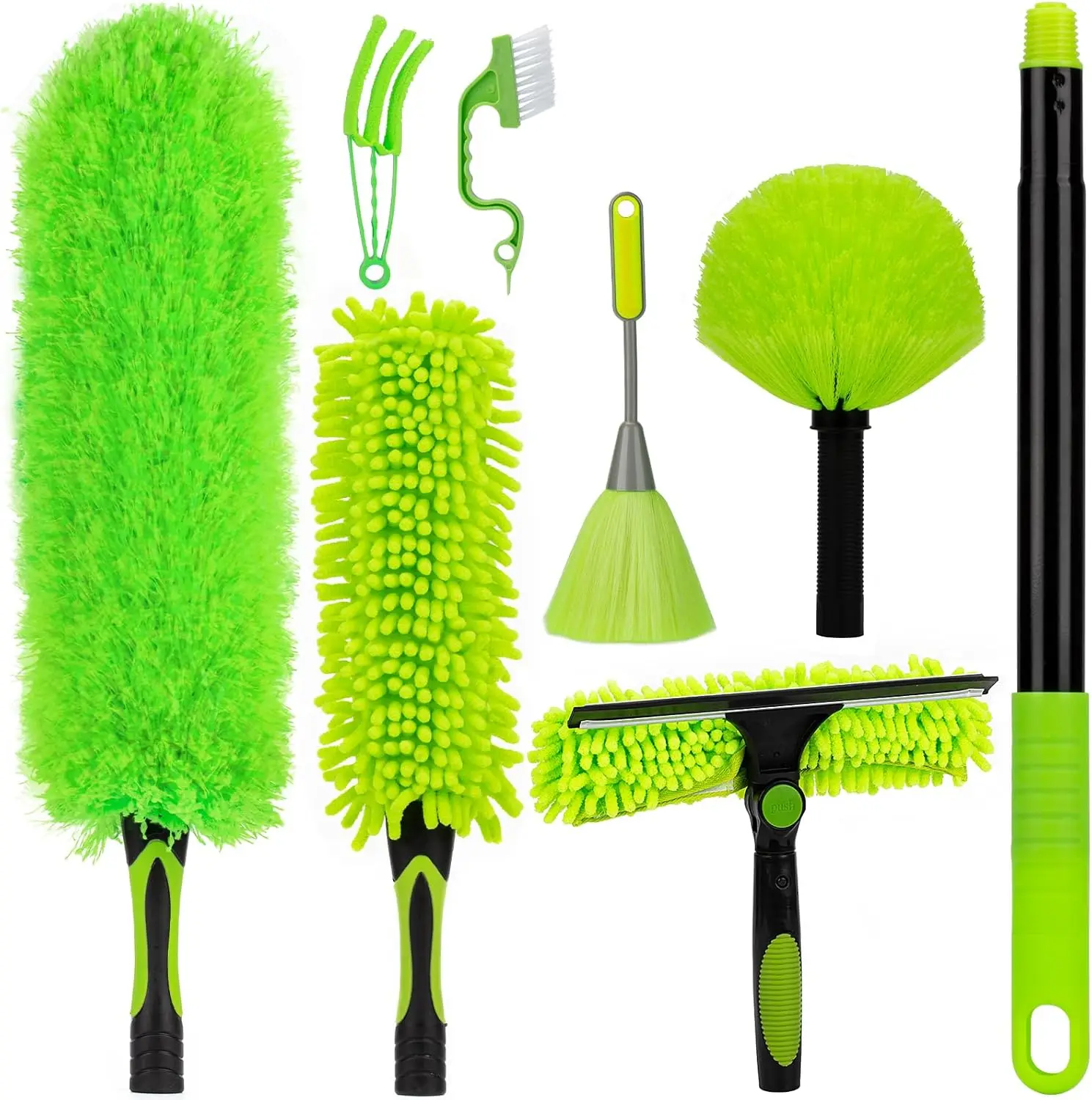 

15 Foot Dusters for Cleaning, Duster with Extension Pole 7-15ft, Microfiber Feather Duster Used for
