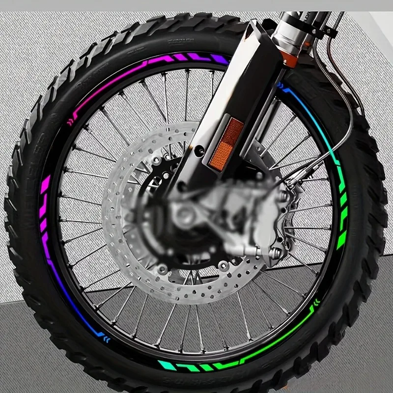 16pcs Sporty Reflective Hub Stickers - Durable PVC, Ideal for Cars & Motorcycles - Enhance Visibility & Style with Red, Grey