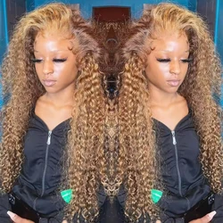 Loose Deep Wave Wig Human Hair Ready To Wear13x4 13x6 Lace Closure Curly Highlight Ombre 4/27 Preplucked Hairline Pre Cut