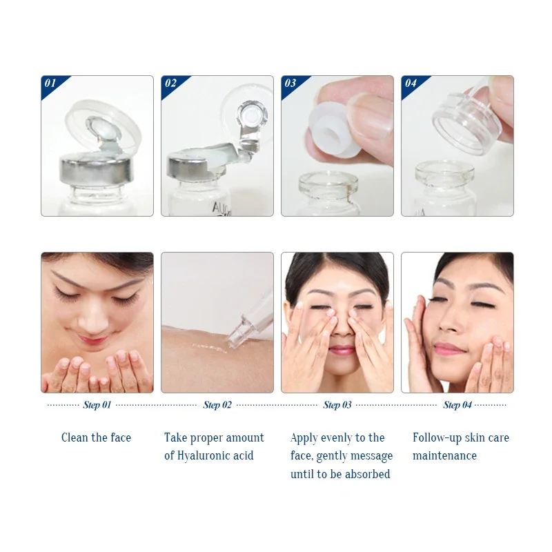 BIOAQUA 10pcs Serum Moisturizing Hyaluronic Acid Vitamins Facial Moisturizing Anti Wrinkle Aging Collagen Skin Care Essence