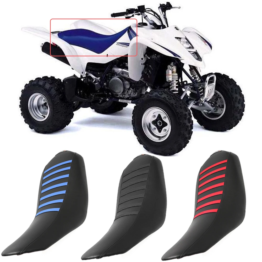 

For Yamaha Raptor 700 700 R 2006-2021 PVC Rubber Seat Cover Motorcycle Waterproof Soft Seat Cover Anti-slip Grain Pattern