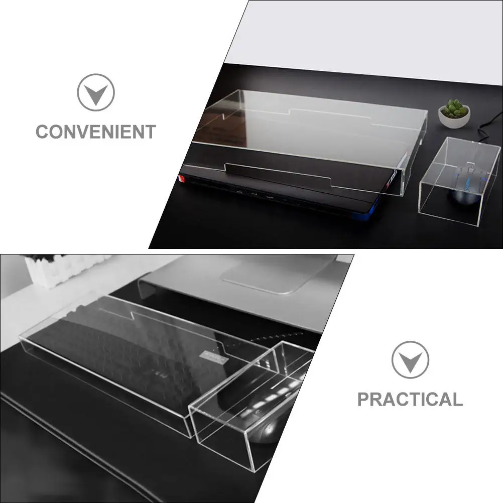 

2Pcs Transparent Mouse Protector Reusable Scratch Proof Acrylic Cover for Computer Mouse Easy Fit Cable Inlet Design