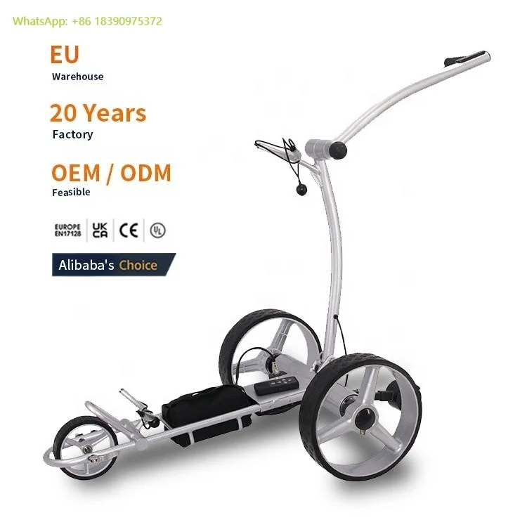 

Professional 3-Wheel Foldable Electric Golf Trolley Push Cart UK Europe Warehouse DDP In-Stock