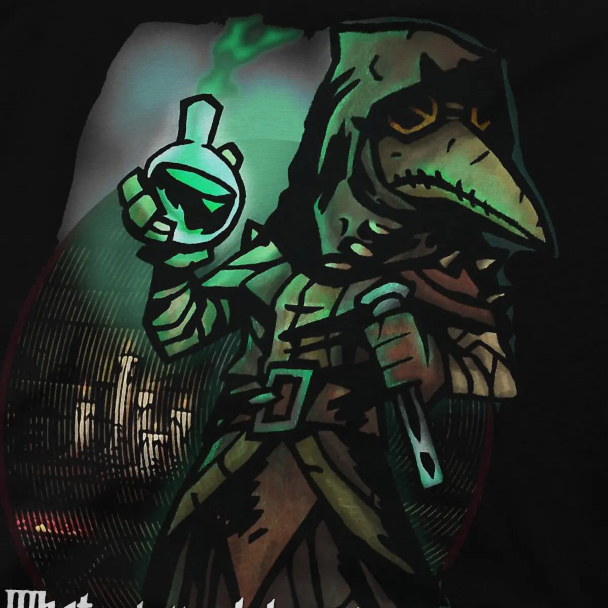 Darkest Dungeon Men T Shirt SCP Plague Doctor Funny Tee Shirt Short Sleeve Crew Neck T-Shirts Cotton Birthday Present Tops