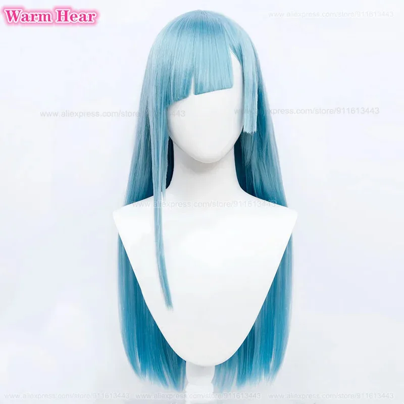 

Miwa Kasumi Synthetic Anime COS 65cm Sky Blue Long Straight Hair Cosplay Wig Heat Resistant Fribe Party Wigs + Wig Cap