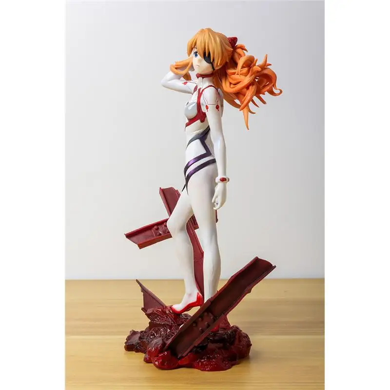Figurine de dessin animé Shin Gekijouban Souryuu Asuka Langley, 27CM, costume de Combat de dernière Mission, modèle de scène, jouet, cadeau d'action, 1/7