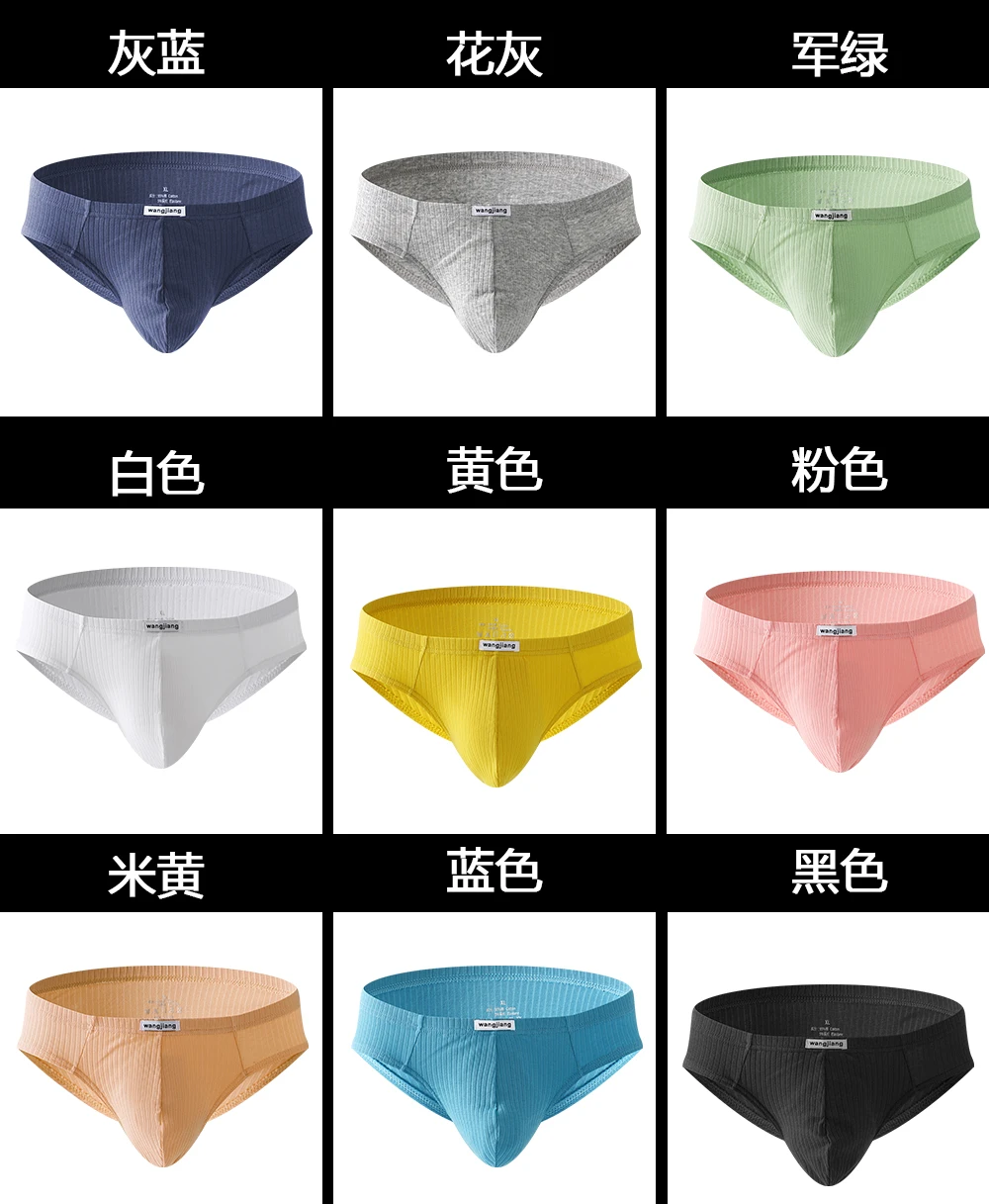 3PCS/LOT Cotton Mens Briefs Men Underwear Panties 3XL Men's Breathable Panties Stretch Solid Comfortable Shorts image 3