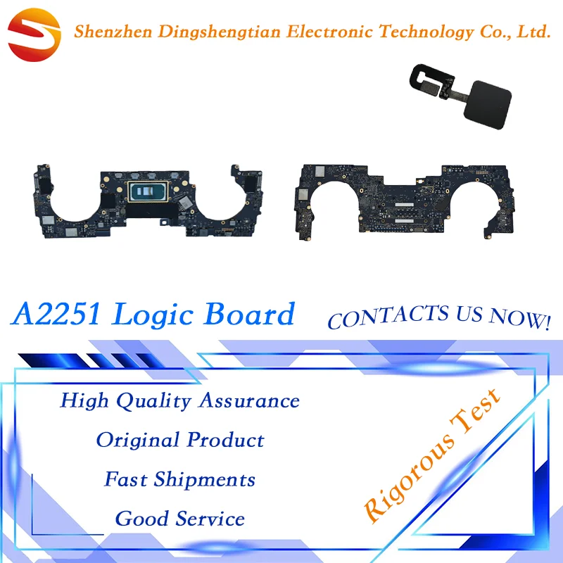 

Replacement For Macbook Pro A2251 Logic Board 2020 13" 16G 500G 1TB i5 Motherboard With Touch ID 820-01949-AEmc 3348