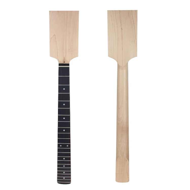 

Wholesale 22 Frets Unfinished Maple Neck DIY Paddle Head Blank Guitar Neck Electric With Rosewood Fretboard