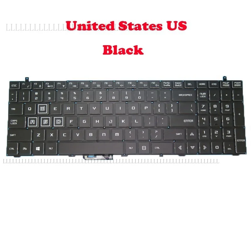 A + клавиатура для ноутбука Tongfang GJ5CN64, красочная подсветка, английский, американский, черный, новый