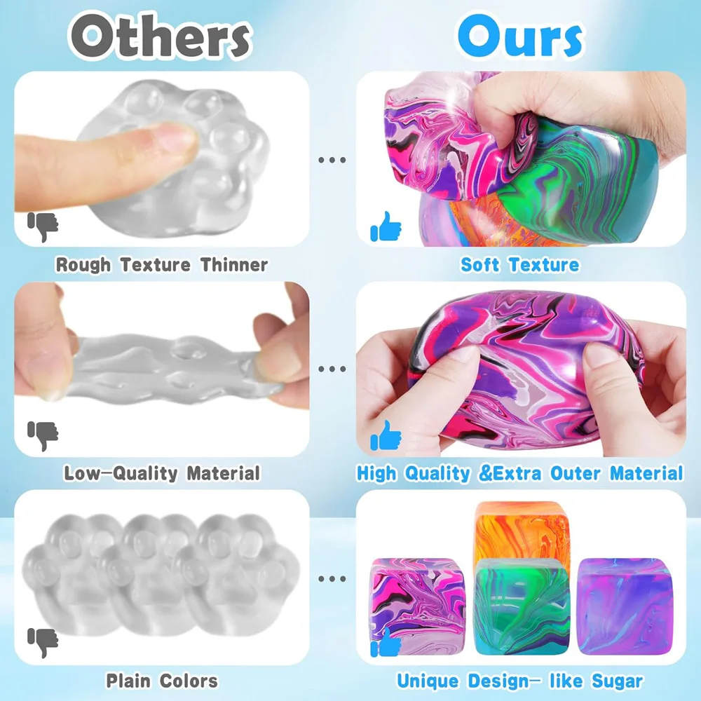 Mini Egg Plastic Pinching and Stress Relief Tool Maltose Pinching Stress Relief Toy Soft,Skin Friendly,Durable Party Favors