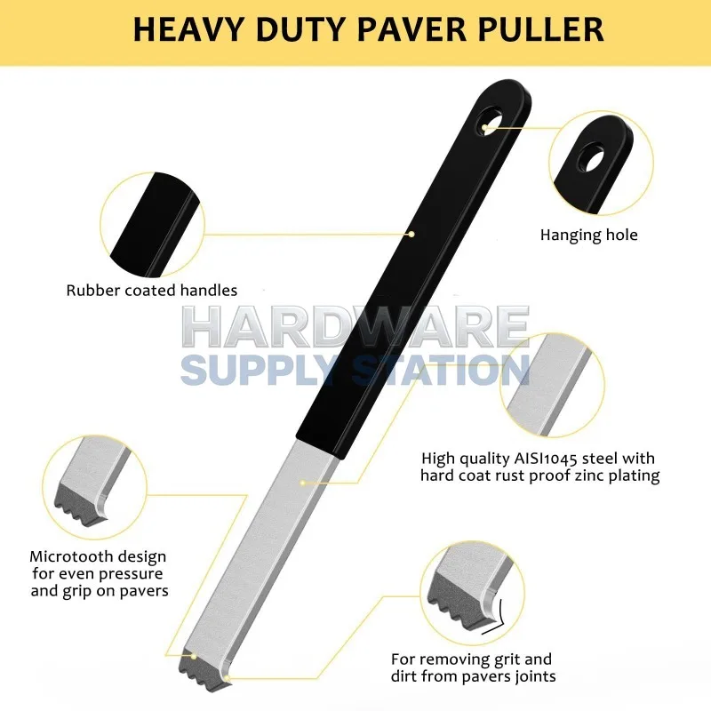 Herramienta de limpieza de adoquines, herramienta especializada para reemplazar ladrillos en jardines, césped, patios, materiales duraderos y seguros, 2 uds.