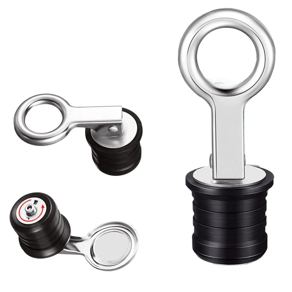 プーシン調整式マリンドレンソケット2532mmステンレス鋼、ゴムシール付き、船尾および船体のライブウェル用途向け