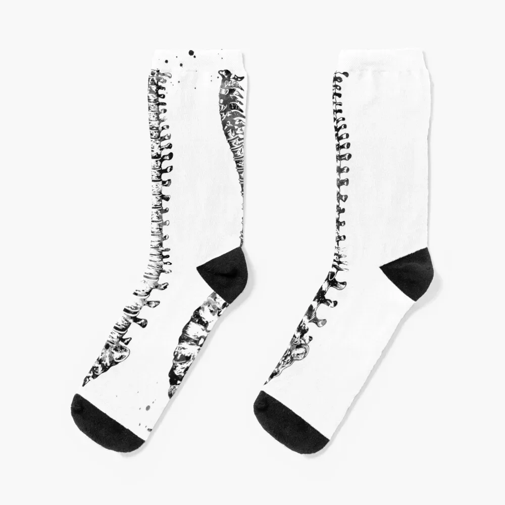 Human Spine Socks snow New year's Stockings compression Designer Man Socks Women's