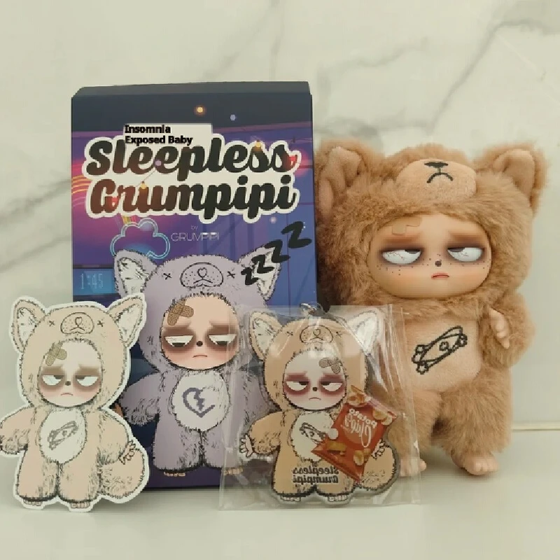 Echte slapeloze Grumpipi-serie Slapeloosheid Runaway Baby Vinyl Pluche Blind Box Decoratie Leuke Anime Verrassingscadeaucollectie
