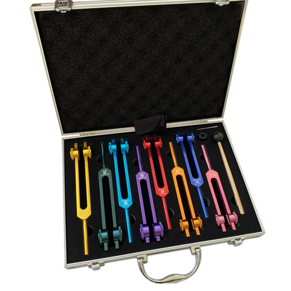 مجموعة شوكة ضبط الشاكرا العملية، شوكة ضبط لمجموعة شقرا الشفاء، للشفاء، العلاج الصوتي، تحافظ على متينة الجسم #2