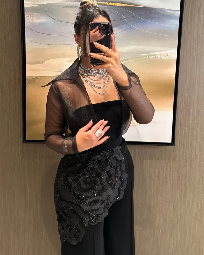 Vestido de noche de graduación para mujer, personalizado, de alta calidad, con mangas completas, sin tirantes, hasta el tobillo, con cremallera y cuentas