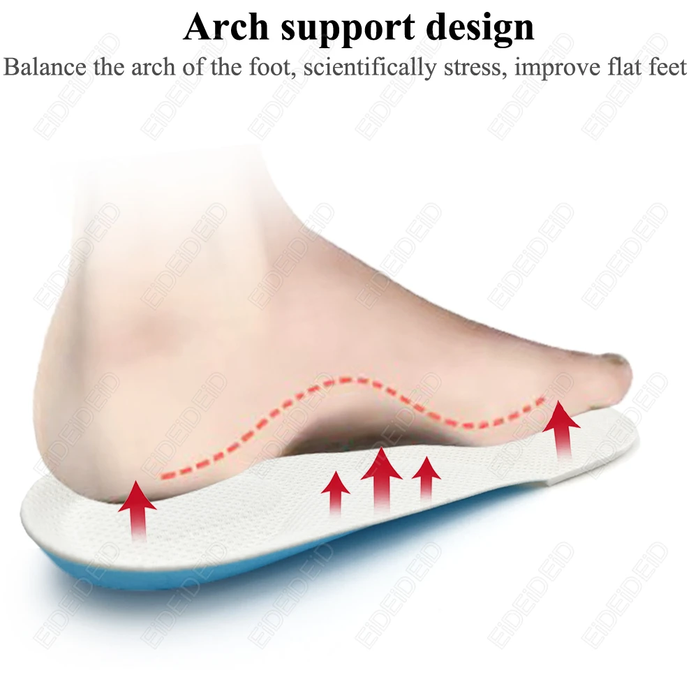 2/4 قطعة الاطفال العظام رغوة الذاكرة النعال شقة القدم التهاب اللفافة الأخمصية قوس دعم تنفس رياضة الجري حذاء إدراج عيد