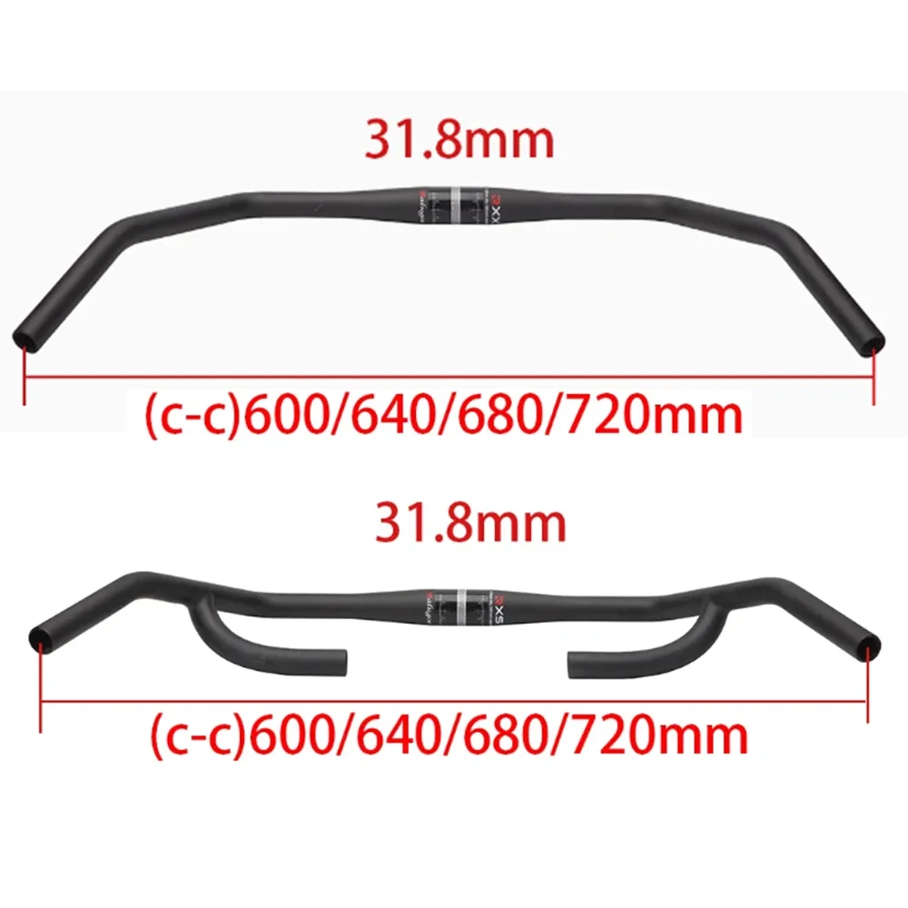 

BALUGOE Carbon Fiber Retro Oversized Outward Facing Handle Mountain Bike Modified Handlebar Melon Handle 31.8mm 22.2mm Universal