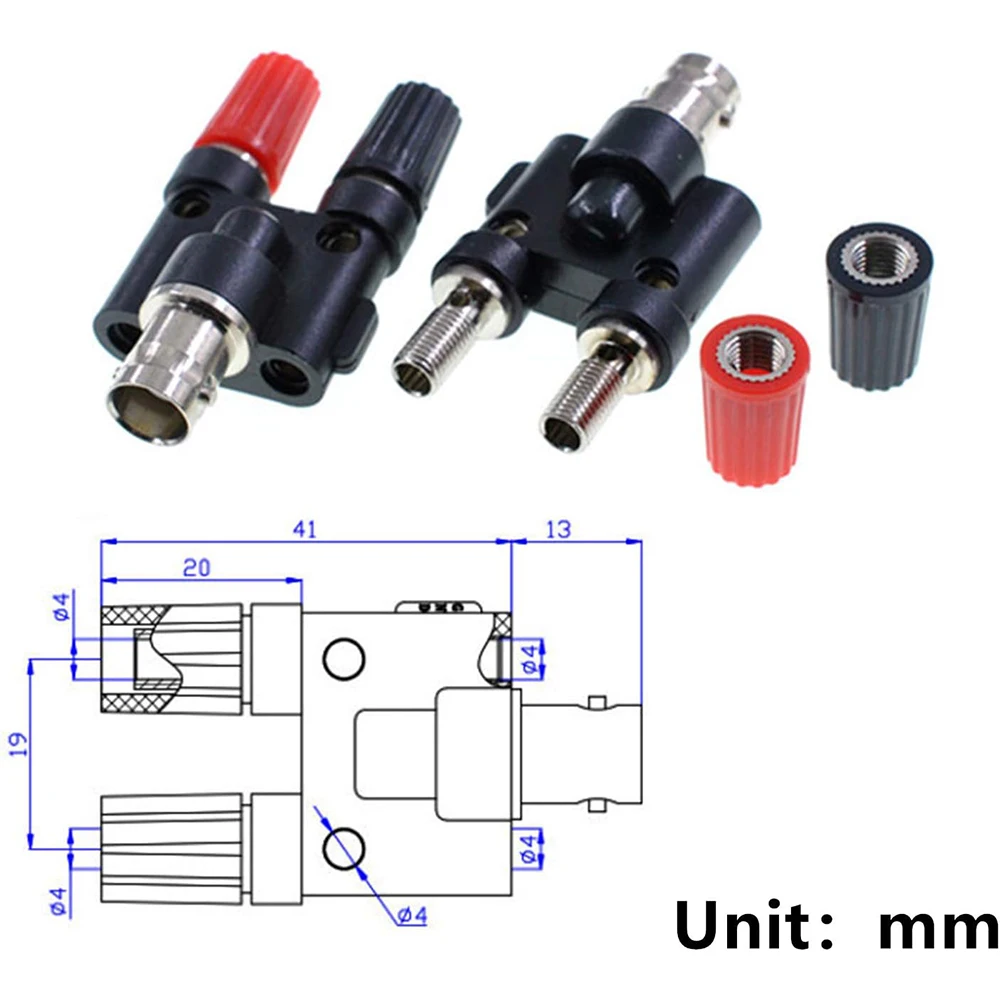 Q9 BNC Banana a doppio adattatore Jack maschio femmina a Banana da 4mm connettore coassiale adattatori RF Splitter a 3 vie